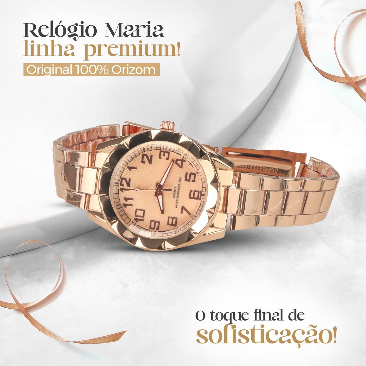 Relógio Feminino Serena Rosê + Acessórios Grátis