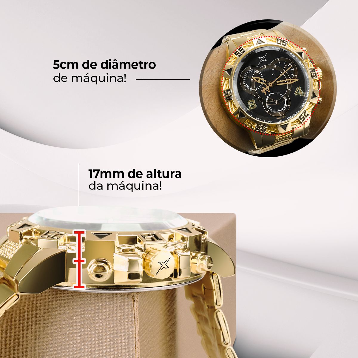 Relógio Masculino Tempus + Acessórios Grátis