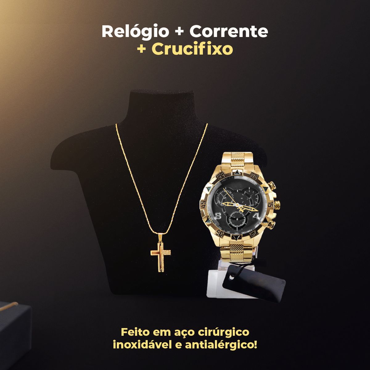 Relógio Masculino Tempus + Acessórios Grátis