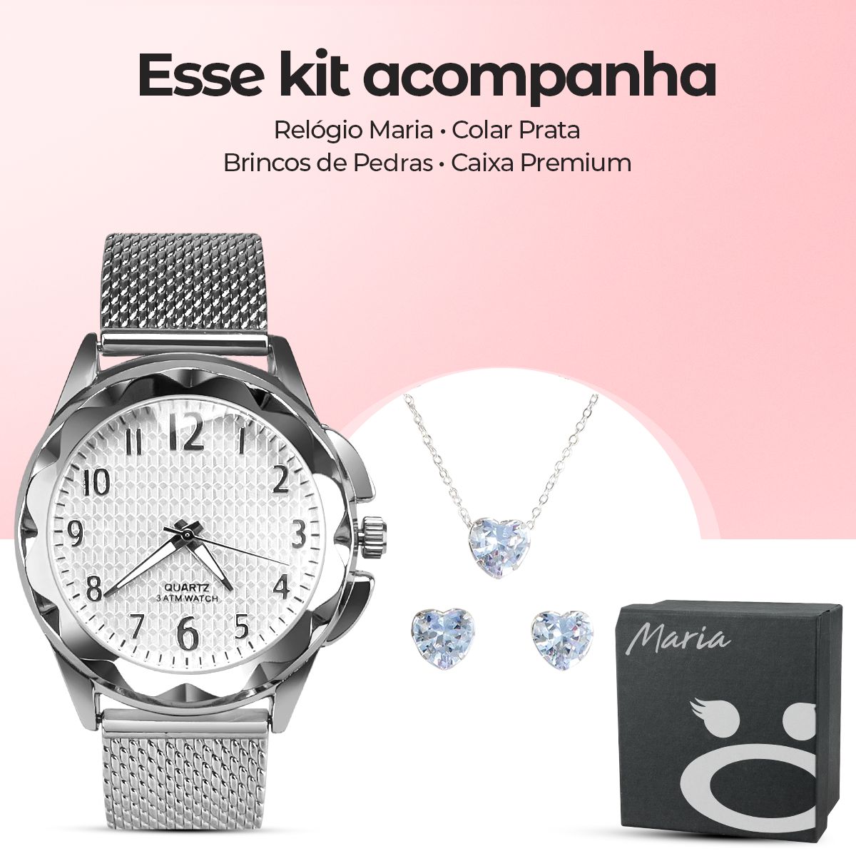 Relógio Feminino Amarilis + Acessórios Grátis