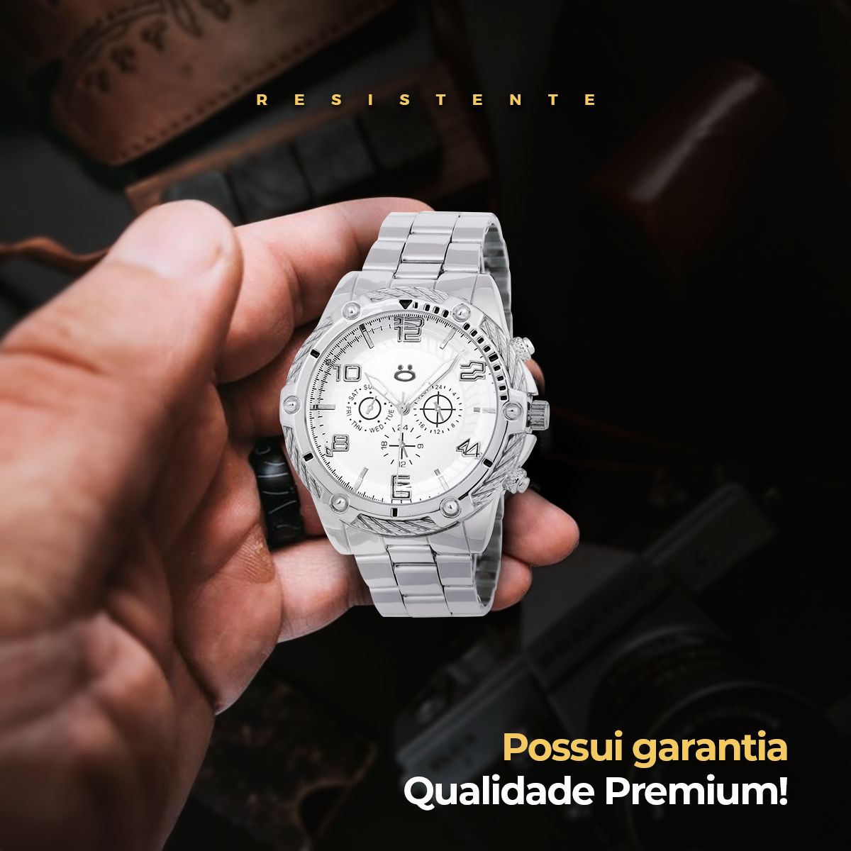 Relógio Masculino MasterTime Premium + Acessórios Grátis