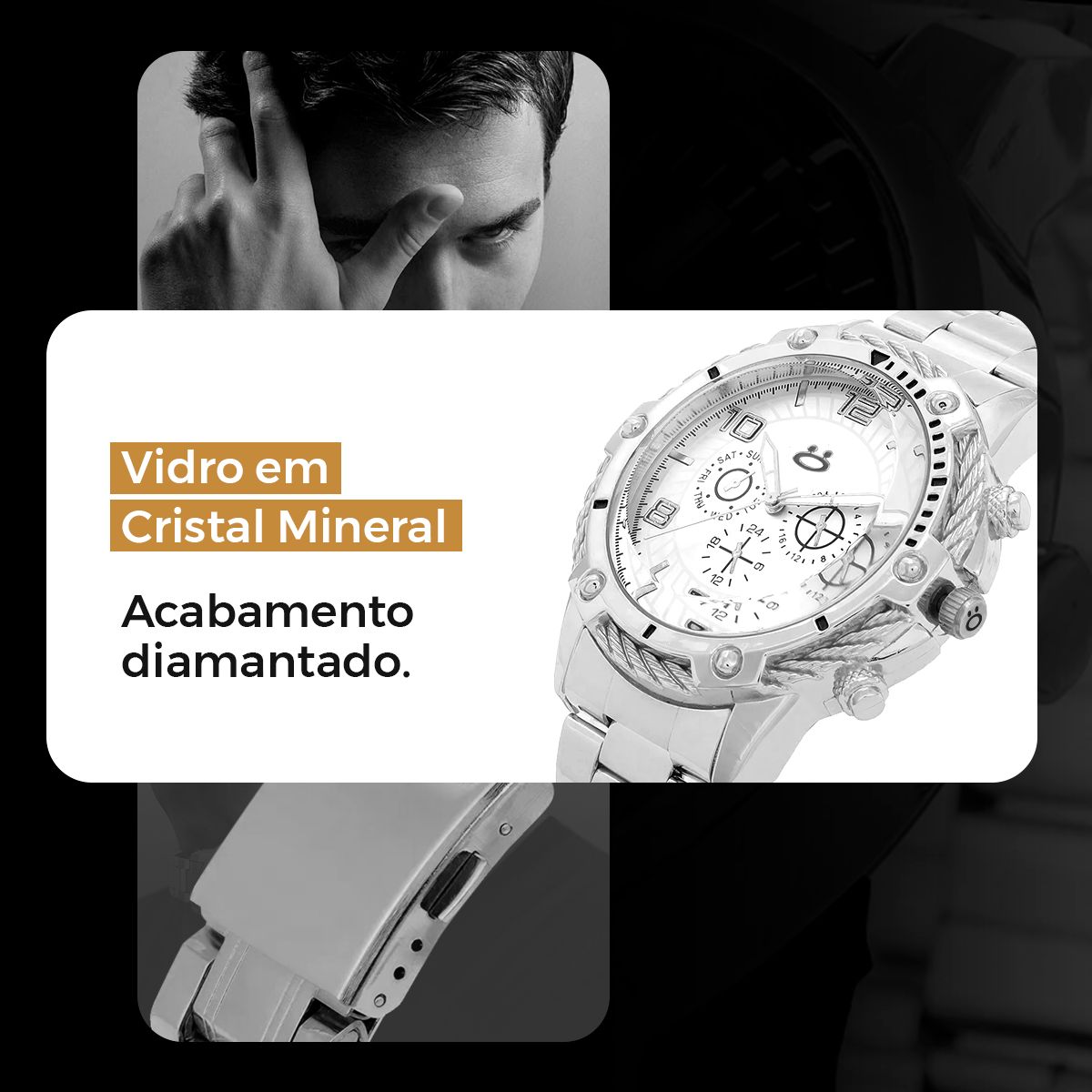 Relógio Masculino MasterTime Premium + Acessórios Grátis